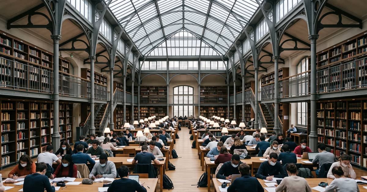 Bibliothèque Sainte-Barbe, salle de lecture publique au cœur du 5e arrondissement de Paris