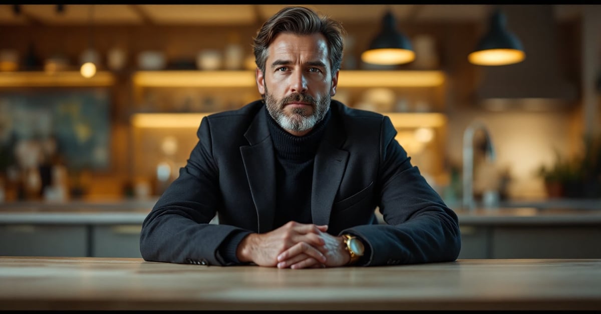 Accessoire homme luxe : montre, portefeuille et ceinture en cuir disposés avec élégance