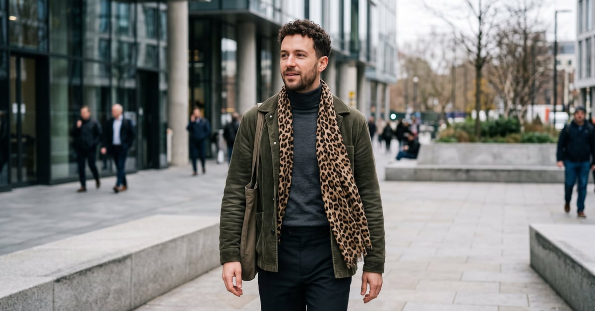 Accessoire léopard homme : ceinture et montre à motif animal portés avec élégance au quotidien